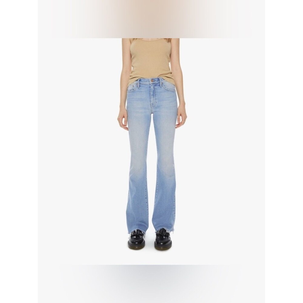 Mother The Weekender Fray Jeans Mentally Elsewhere Light Wash